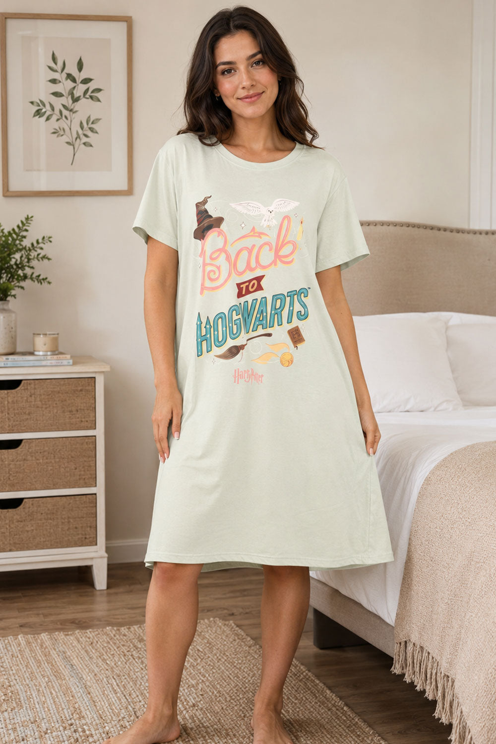 Women’s Cotton Cartoon Nightshirt 🇬🇧