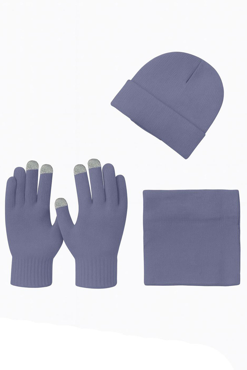 Unisex Winter Hat, Neck Warmer & Touchscreen Gloves Set – 3 Pieces Knit Cold Weather Accessories 🇬🇧