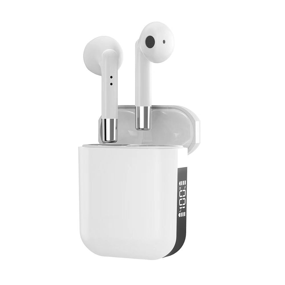 Wireless Bluetooth 5.3 In-Ear Earphones Battery LED Display for iPhone Samsung Android Phones - White 🇬🇧