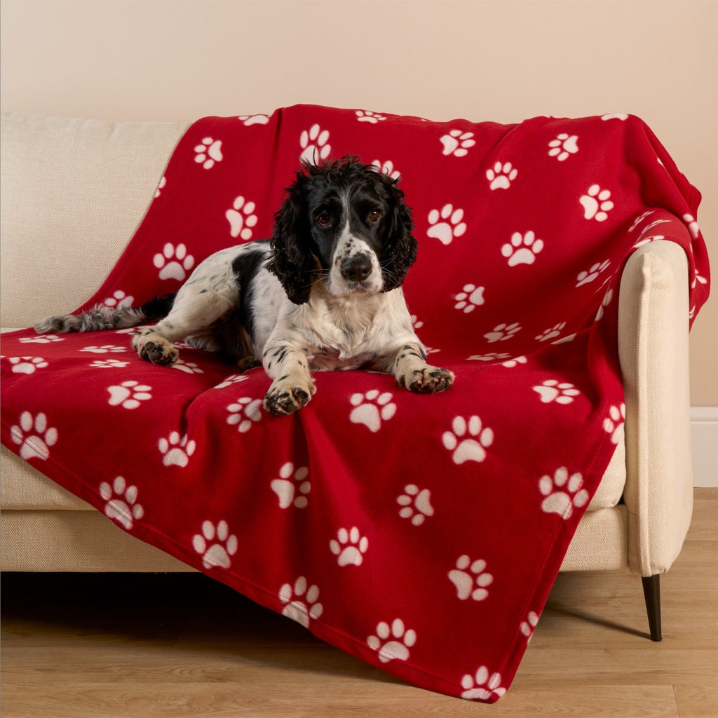 Pet Paw Print Fleece Throw 🇬🇧