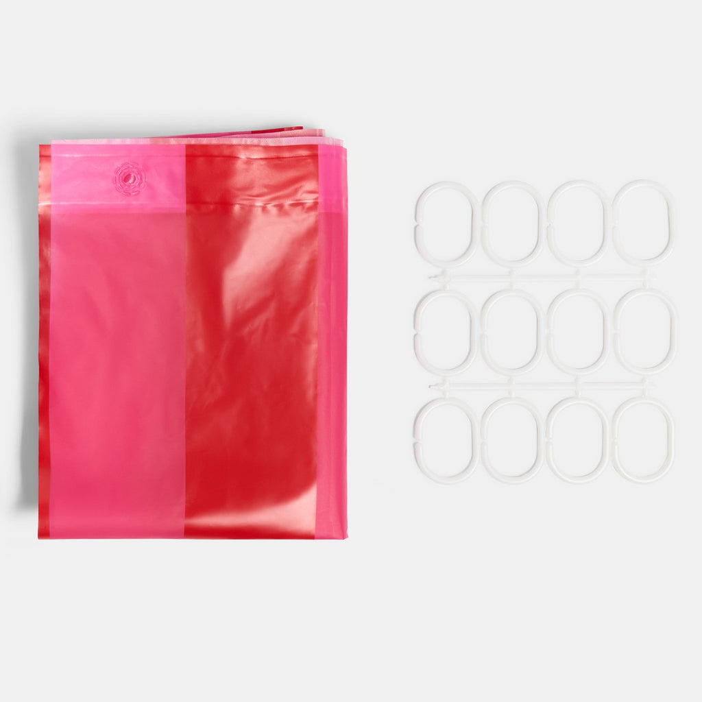 Striped Shower Curtain - Pink 🇬🇧