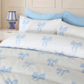 Bow Print Coverless 10.5 Tog Duvet Set - Blue 🇬🇧