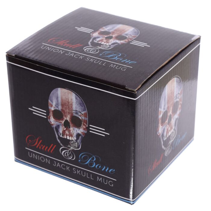 Ceramic Shaped Head Mug - UK Flag Skull 🇬🇧