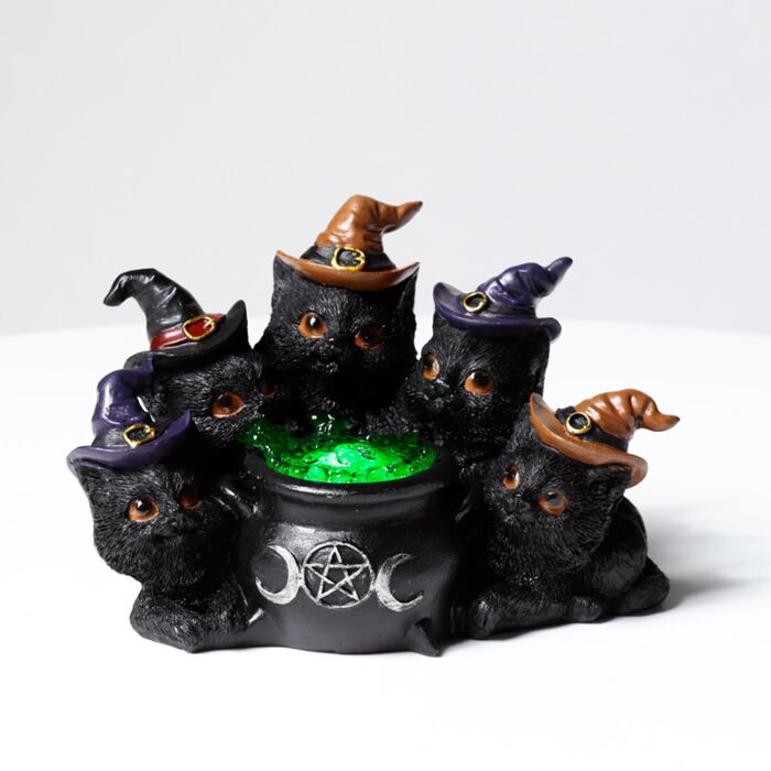Witches LED Cat - Bubbling Cauldron 🇬🇧