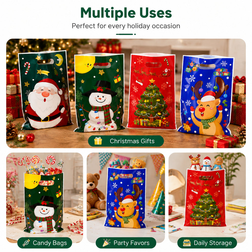 50pcs Christmas Gift Bags 4 Designs 🇬🇧