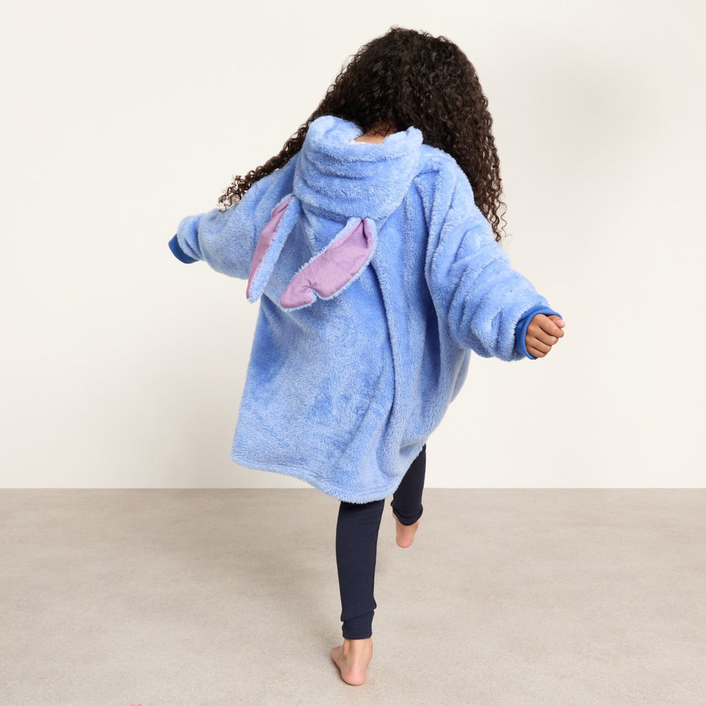 Supersoft Kids Stitch Character Hoodie Blanket - Blue 🇬🇧