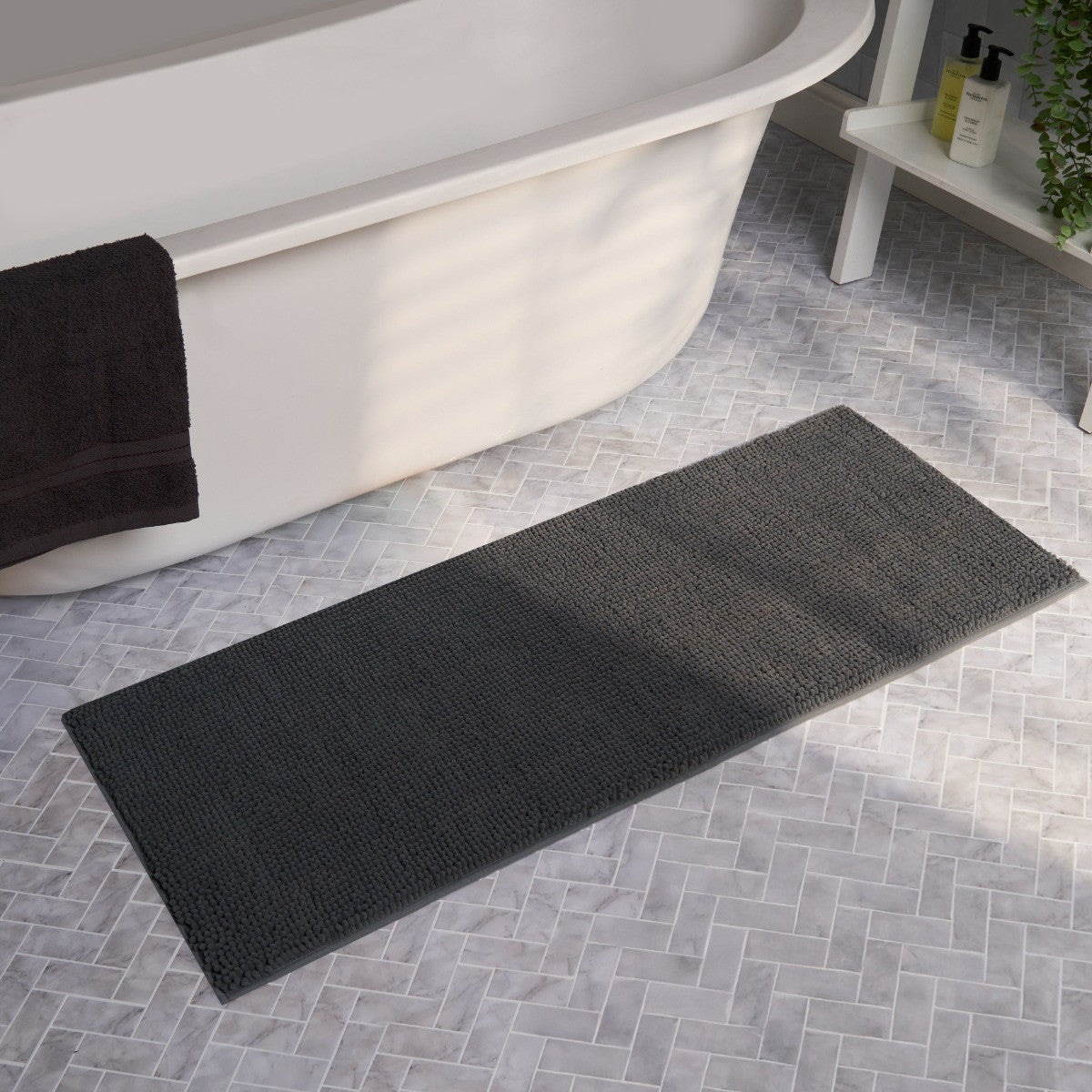 Runner Noodle Bath Mat - Charcoal 🇬🇧