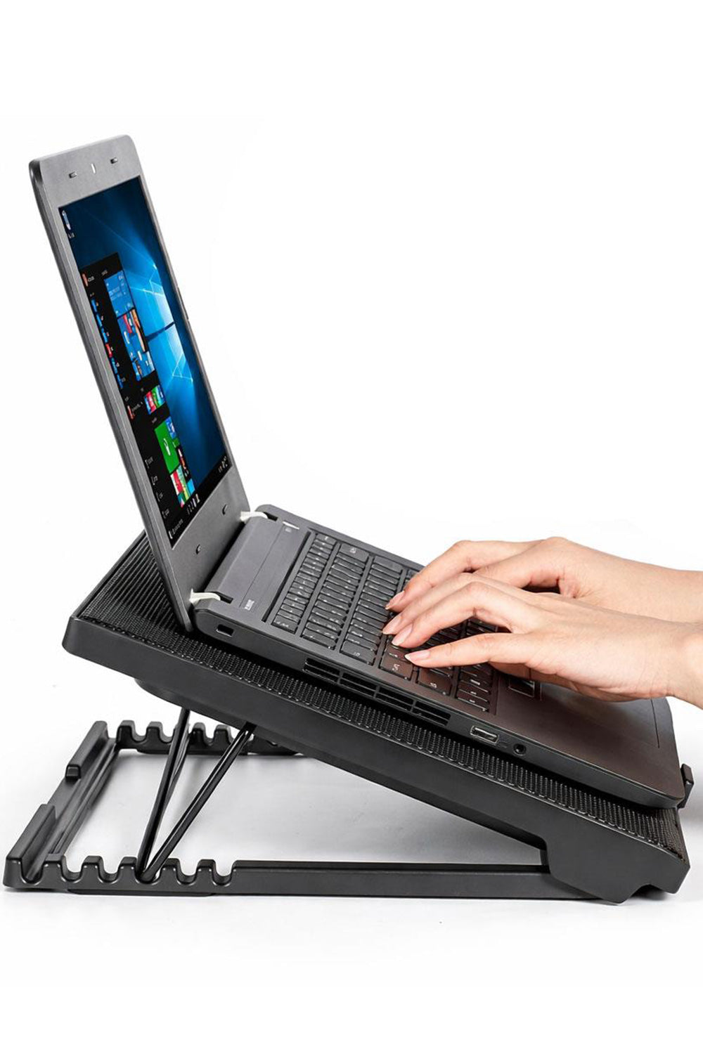 5 Fan Laptop Cooling Pad – Adjustable USB Laptop Stand 🇬🇧