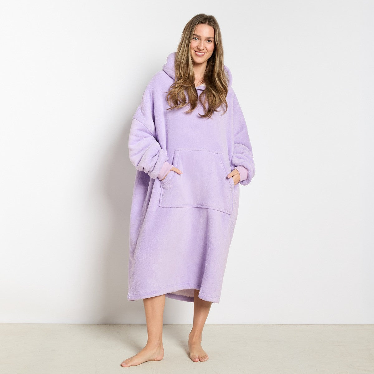 Adults Extra-Long Sherpa Hoodie Blanket 🇬🇧