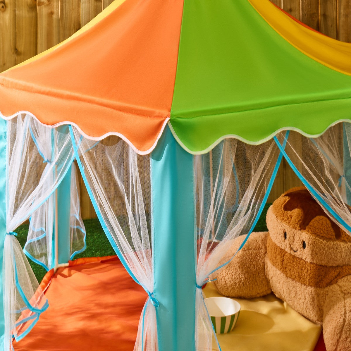 Kids Outdoor Play Tent with Curtains 🇬🇧