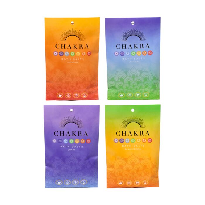 Set of 4 Chakra Bath Salt Sachets 🇬🇧