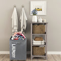 Collapsible Laundry Basket on Wheels Washing Clothes Bin Slim Rolling Hamper - Grey 🇬🇧
