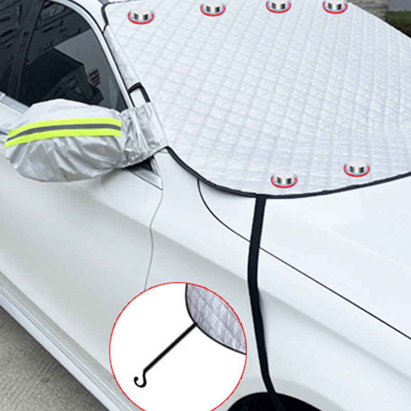 Car Windshield Snow Cover Winter Windscreen Covers Windproof Frost and Ice Removal for SUV Truck Sedan Van 65" x 49.6" 🇬🇧