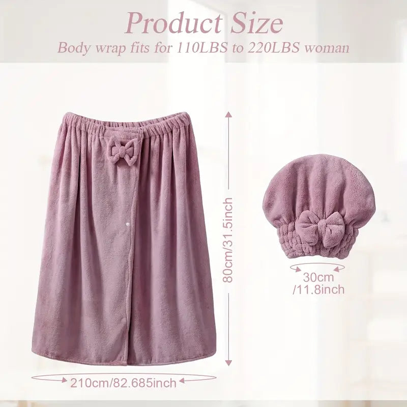 2 pcs extra large shower skirt and cap set 🇨🇳