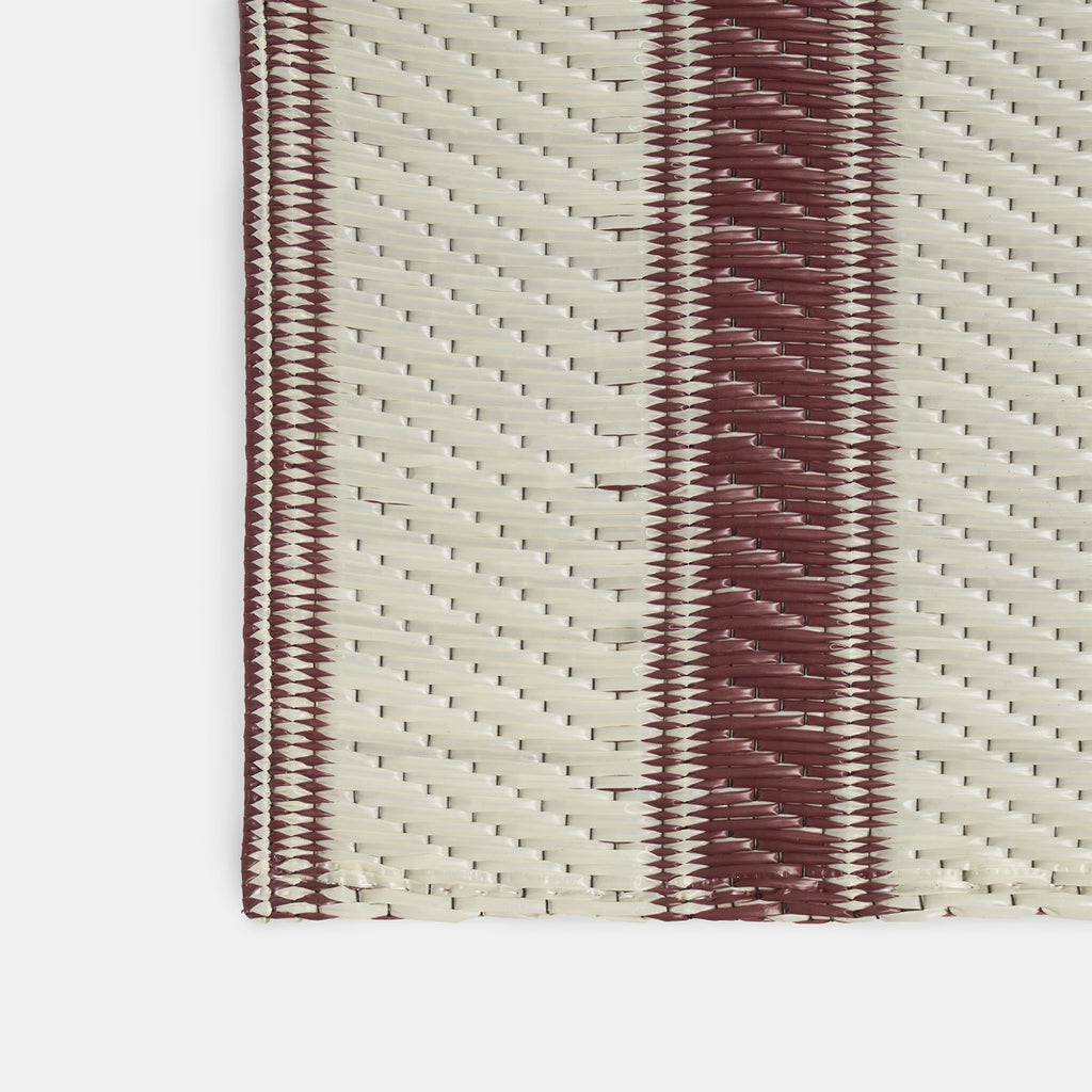 Vintage Stripe Outdoor Rug - Chocolate/Cream 🇬🇧