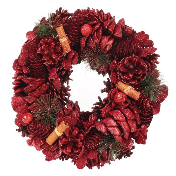 Red Glitter Cinnamon Wreath 🇬🇧