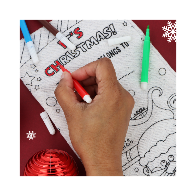 Colour Your Own Christmas Stocking With 4 Felt Tip Pens 🇬🇧