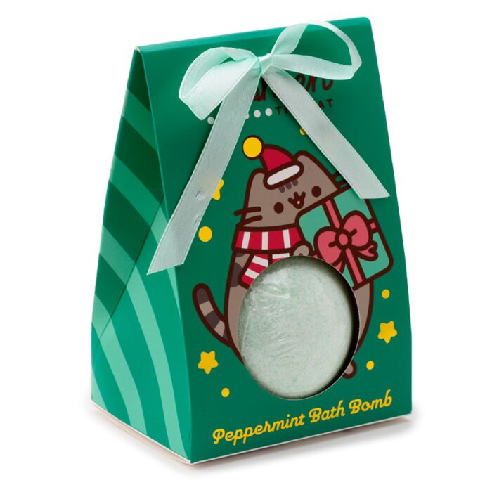 Handmade Bath Bomb in Gift Box - Christmas Pusheen the Cat 🇬🇧