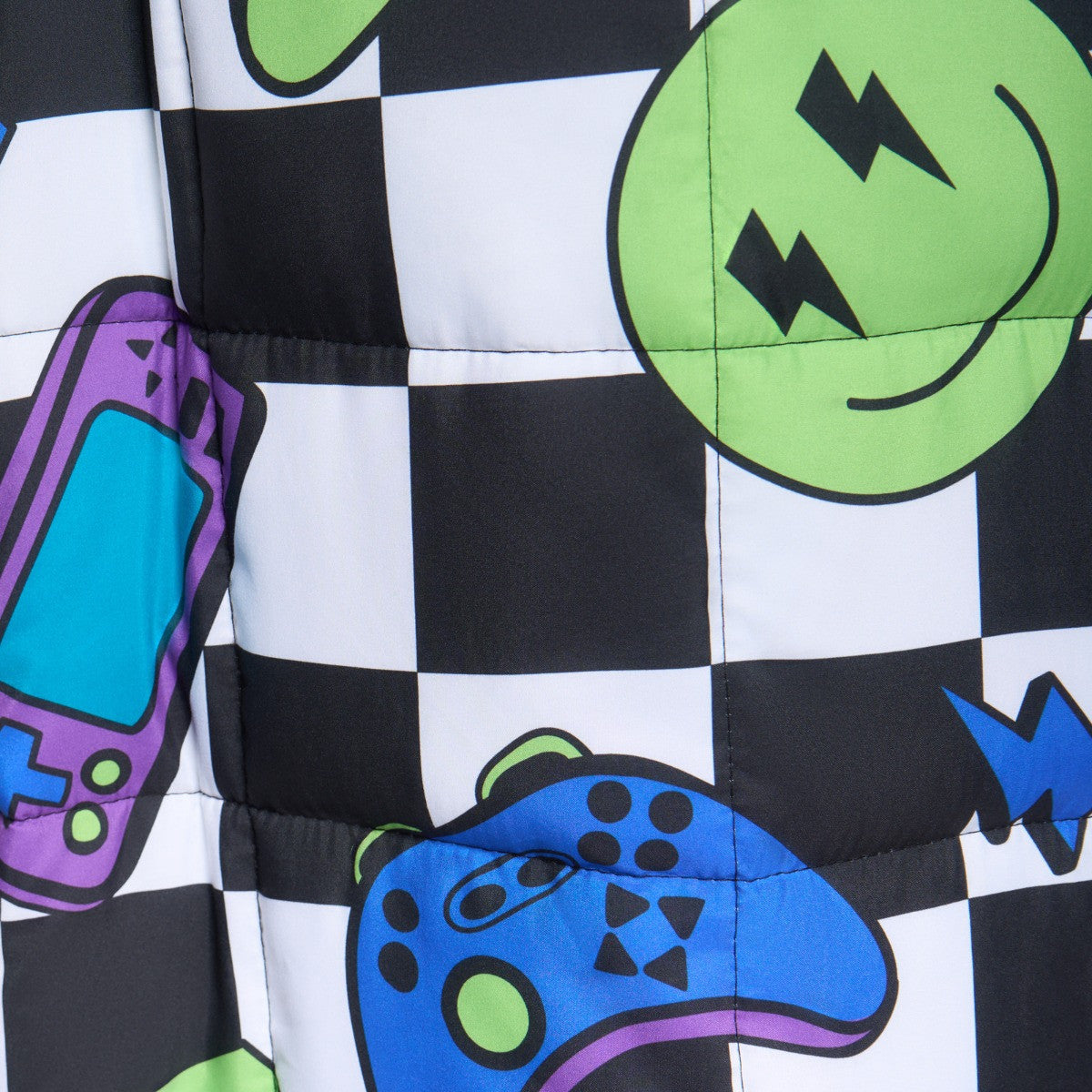 Kids Gaming Checkerboard Print Weighted Blanket, Multi - 3kg 🇬🇧