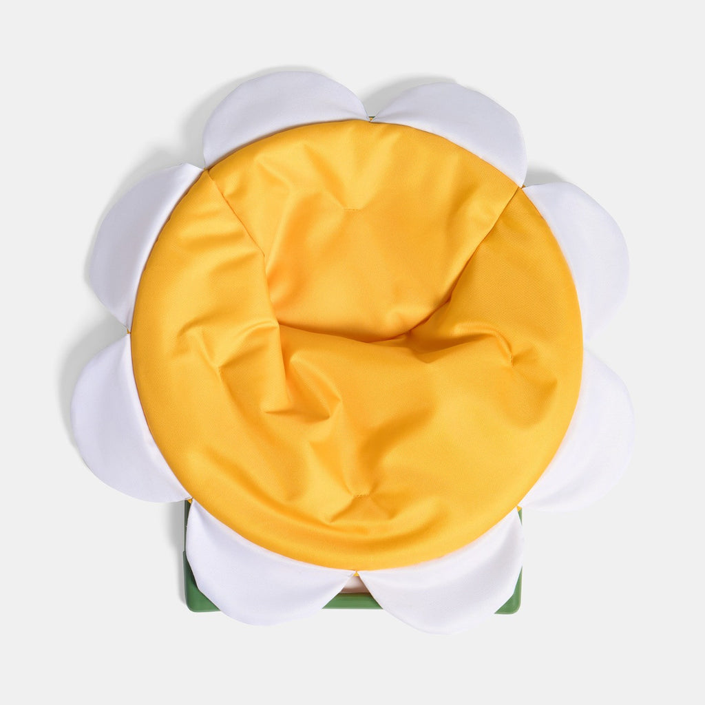 Kids Daisy Foldable Moon Camping Chair - Yellow/White 🇬🇧