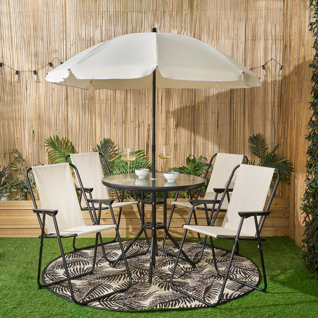 6-Piece Patio Set - Cream 🇬🇧