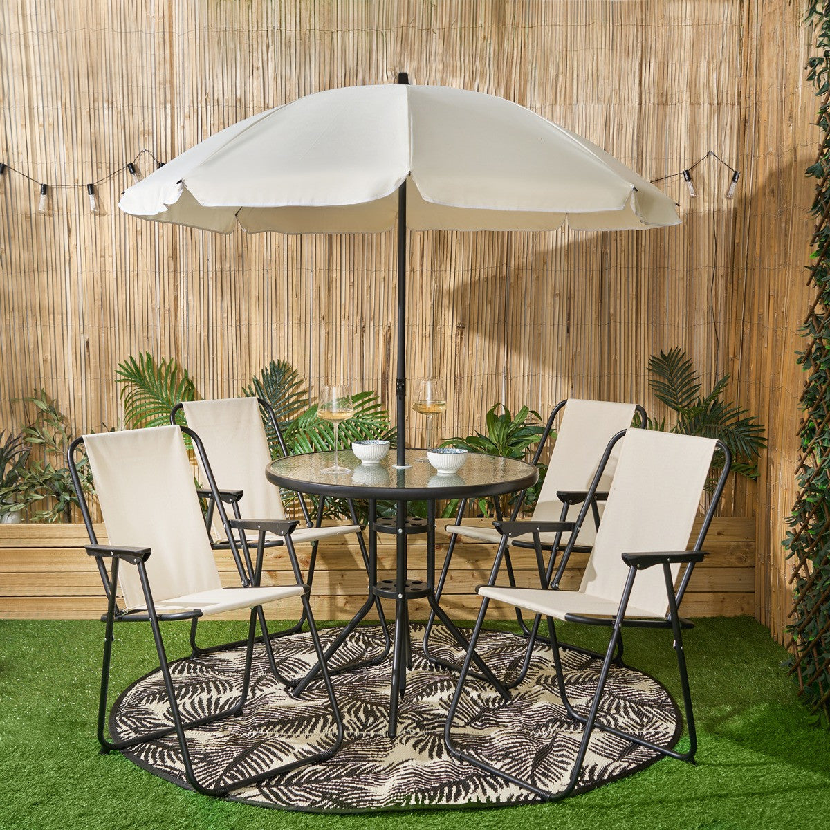 6-Piece Patio Set - Cream 🇬🇧