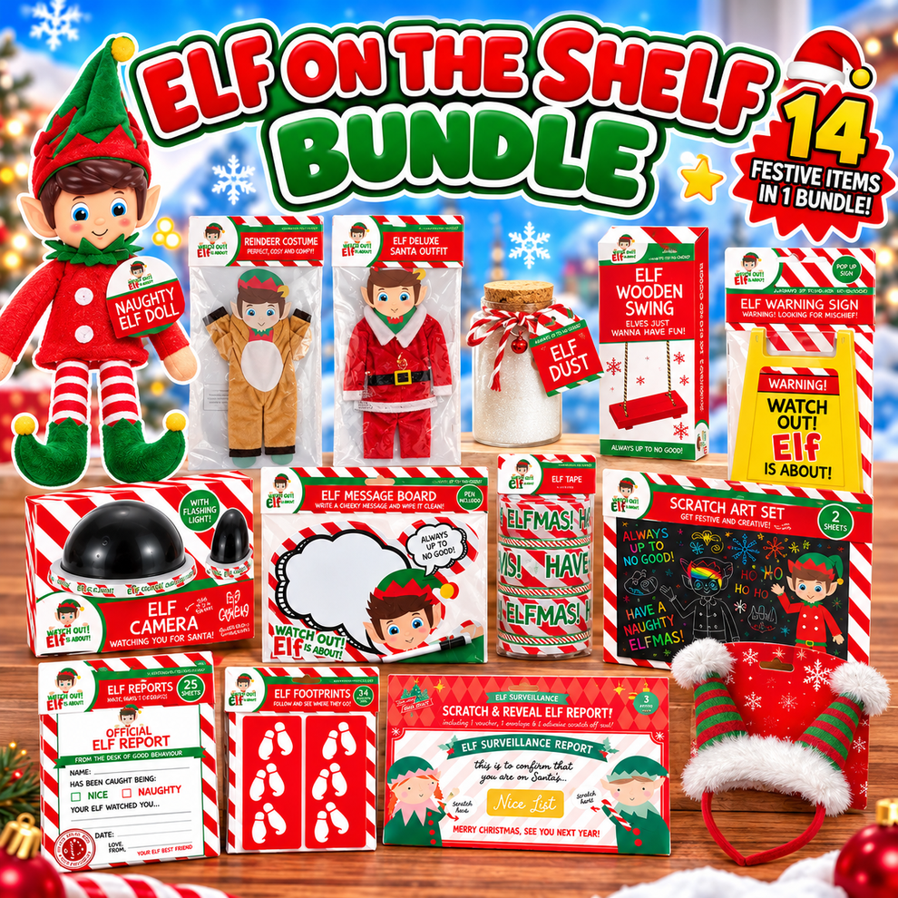 Christmas Elf Bundle With Scene Setters, Accessories & Naughty Elf 🇬🇧