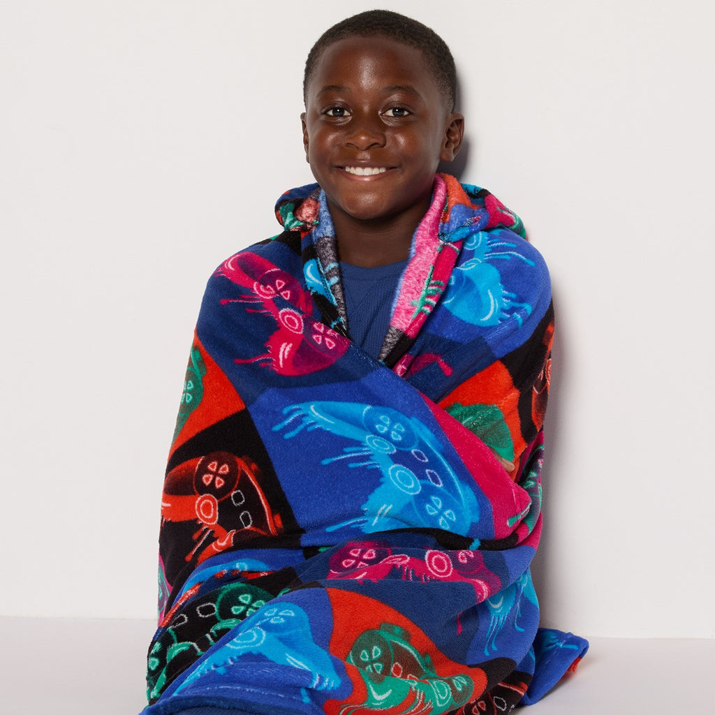 Drip Gaming Print Hooded Blanket - Multi 🇬🇧