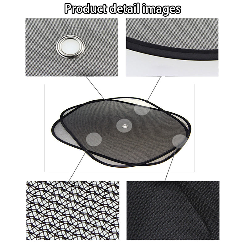 2PCS Car Sun Shade Rear Side Windows Shield Foldable Mesh Shades with Suction Cups UV Protection for Baby Kids Pets 🇬🇧