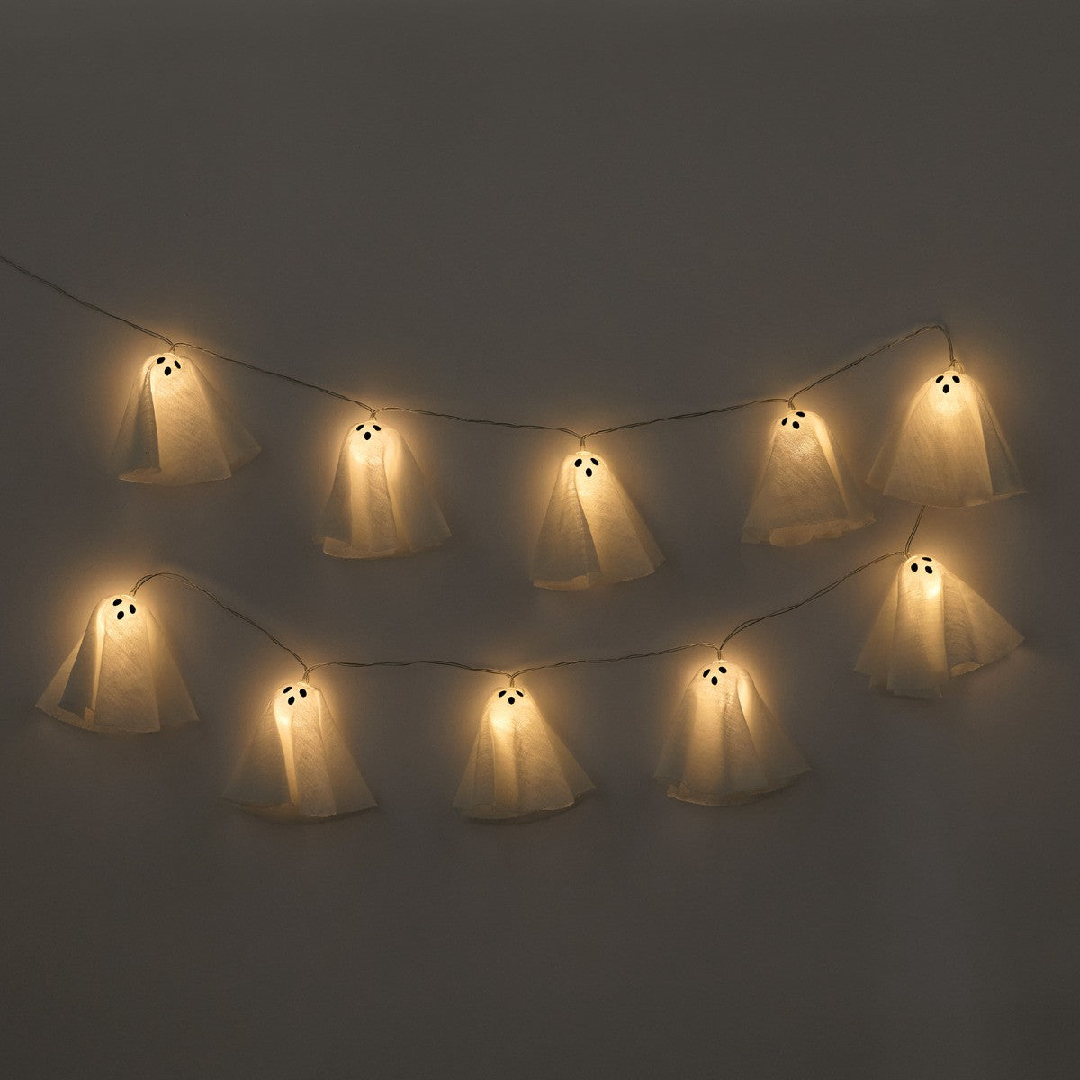 10 Pack Ghost String Lights - White 🇬🇧
