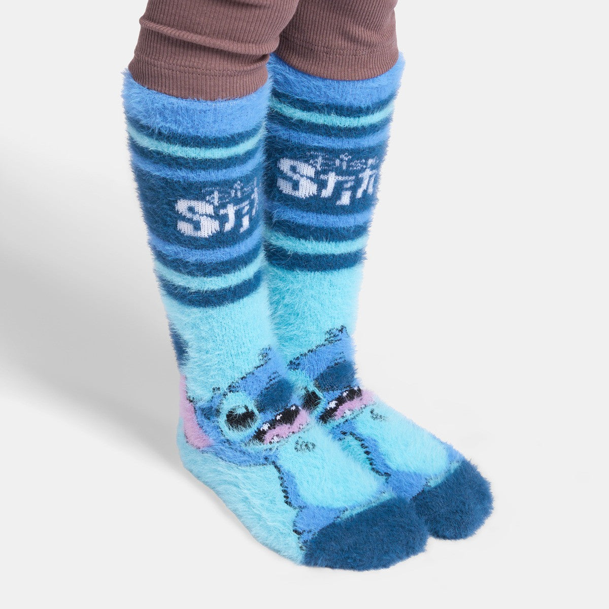 Stitch Fluffy Socks, Blue - 3 Pack 🇬🇧