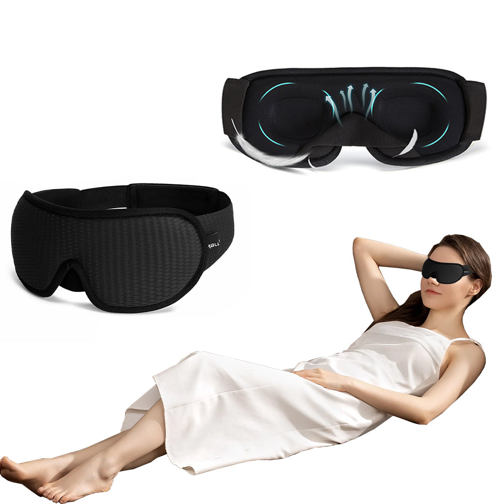3D Sleeping Eye Mask Blocking Light Breathable Soft Padded Mask Cover Eyepatch 🇬🇧