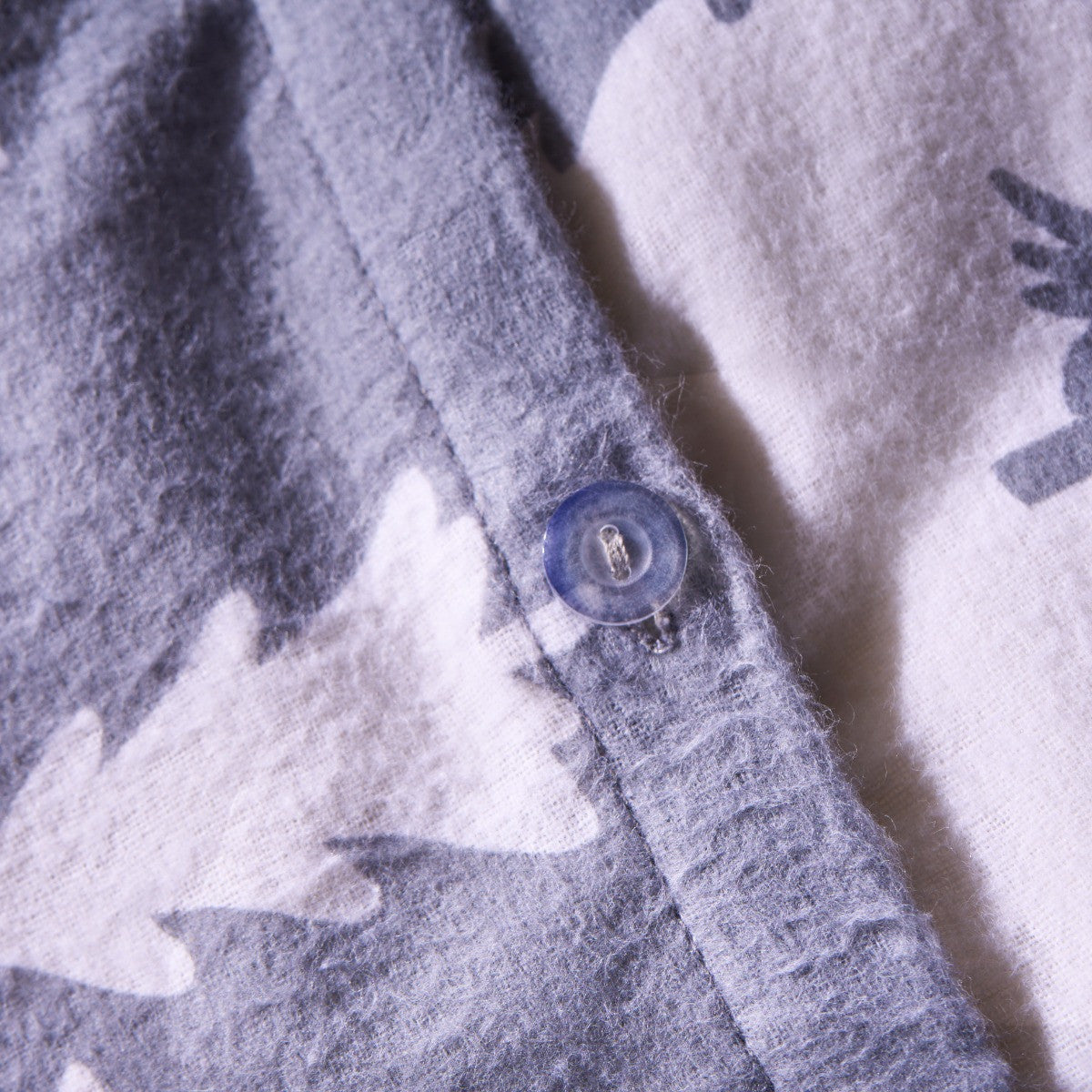 Simple Tree Brushed Cotton Duvet Cover Set - Grey 🇬🇧