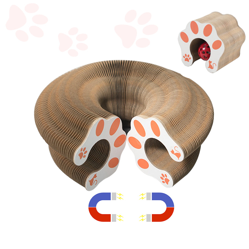 Organ Cat Scratching Board Foldable Accordion Cat Toy with Toy Bell for Cat Grinding Claw 🇬🇧