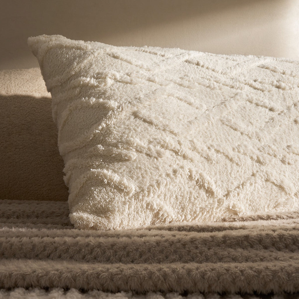 Cable Knit Bolster Pillow - Cream 🇬🇧