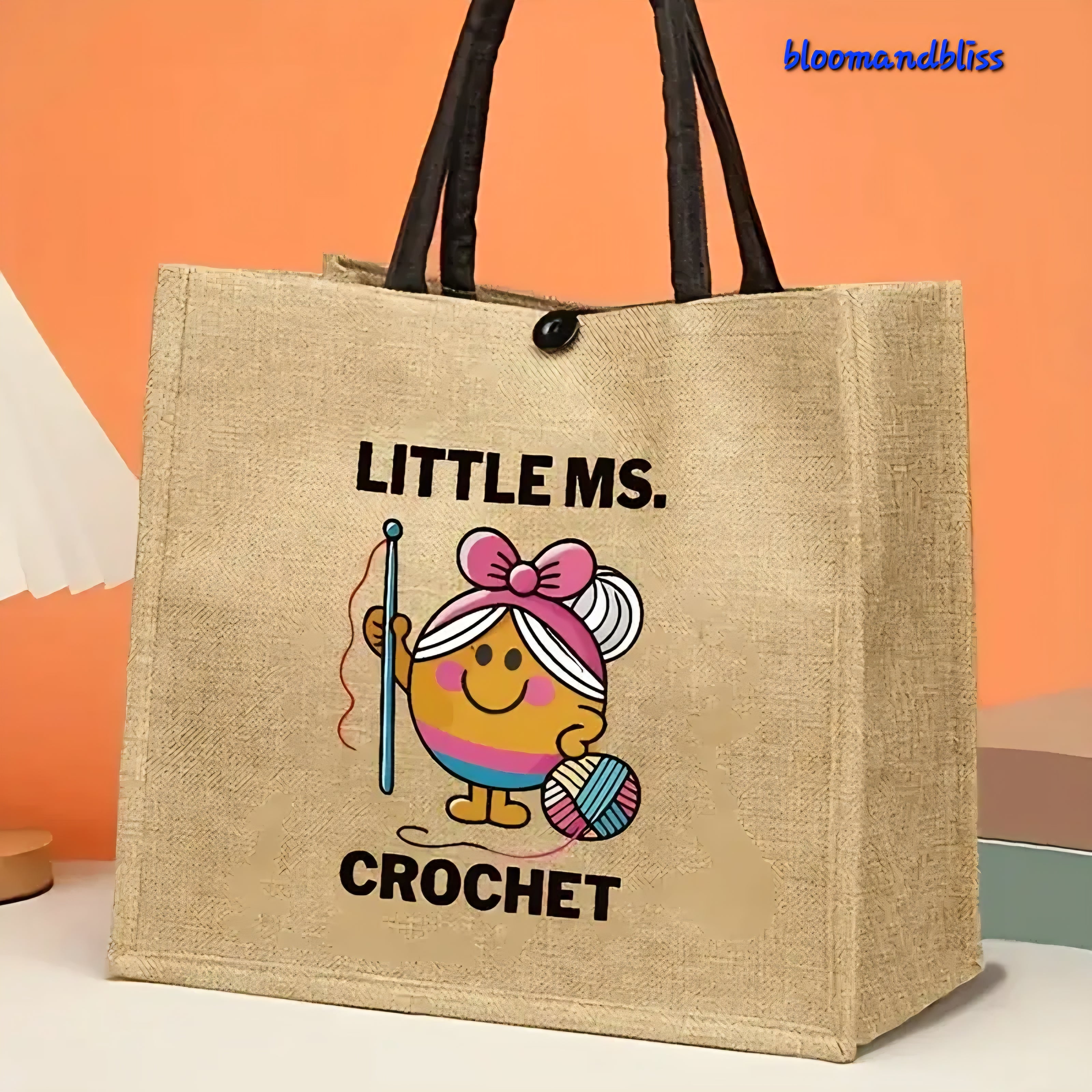 Vintage Knit crochet tote bag   🇬🇧