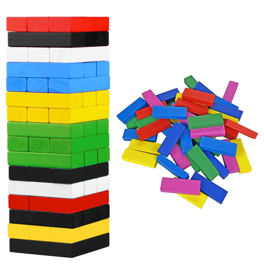 Tumble Tower Building Colourful Jenga Blocks 🇬🇧