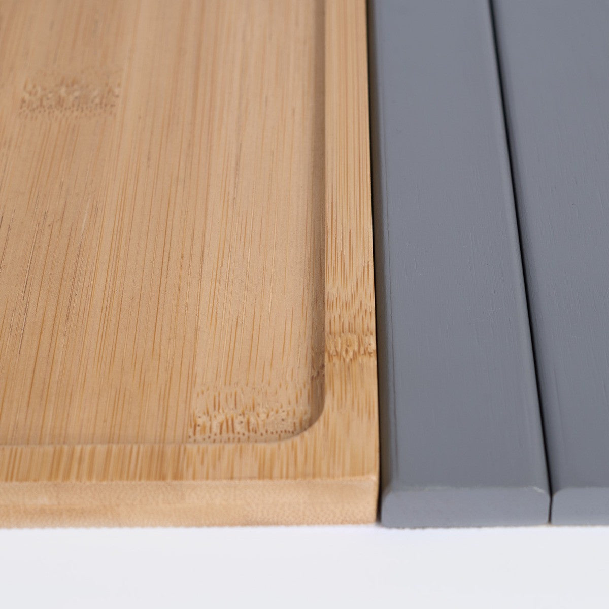 Wooden Sofa Arm Tray - Natural/Grey 🇬🇧