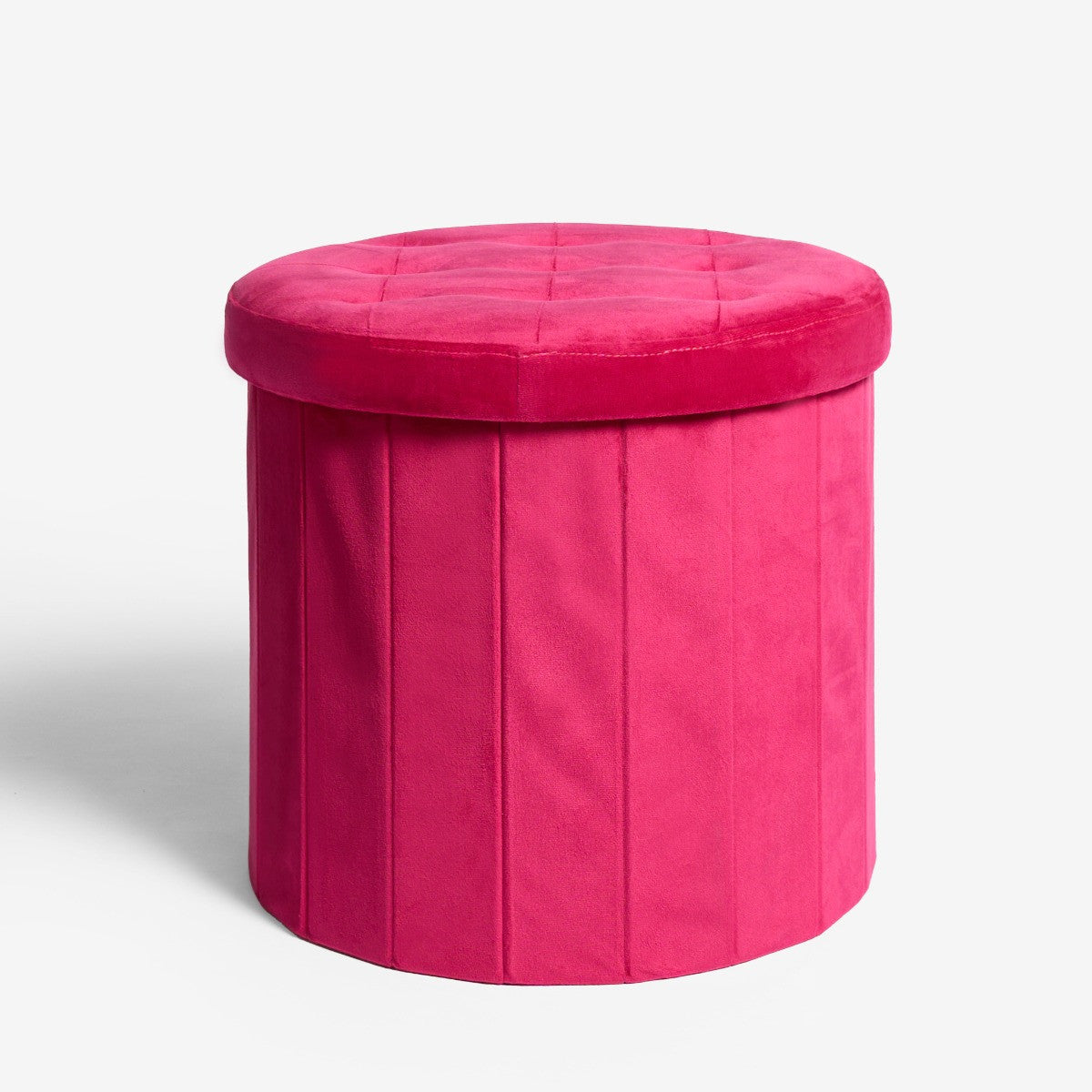 Matte Velvet Foldable Round Storage Ottoman 🇬🇧