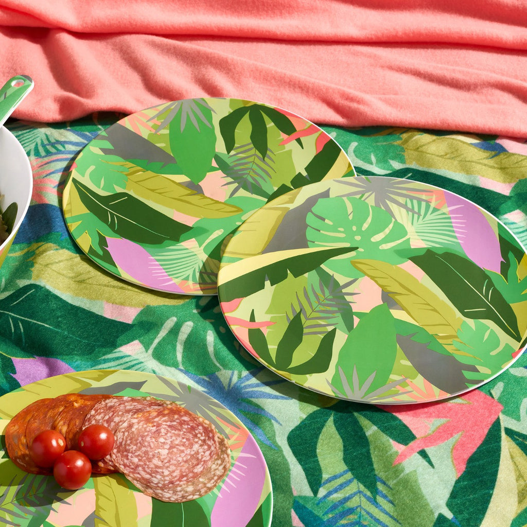 Print Picnic Plates, Pink - 4 Pack 🇬🇧