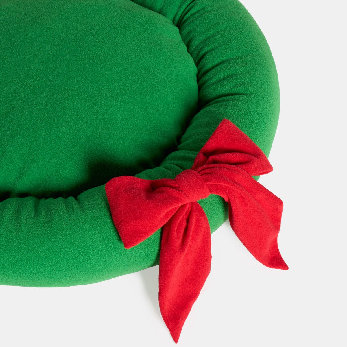 Christmas Bow Wreath Pet Bed - Green 🇬🇧
