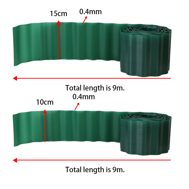 Lawn Garden Border Edging Flexible PVC Landscape Edging for DIY Flower Bed Fencing - 10cm x 9m 🇬🇧