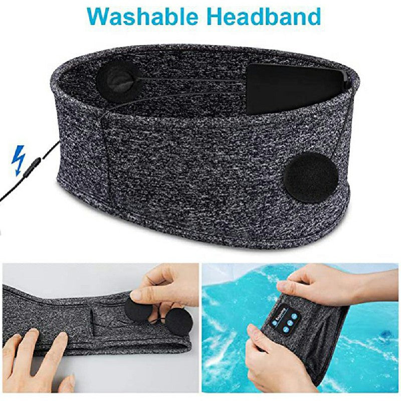 Wireless Bluetooth Headband Sleeping Eye Mask Headphones Headset Music Sports 🇬🇧