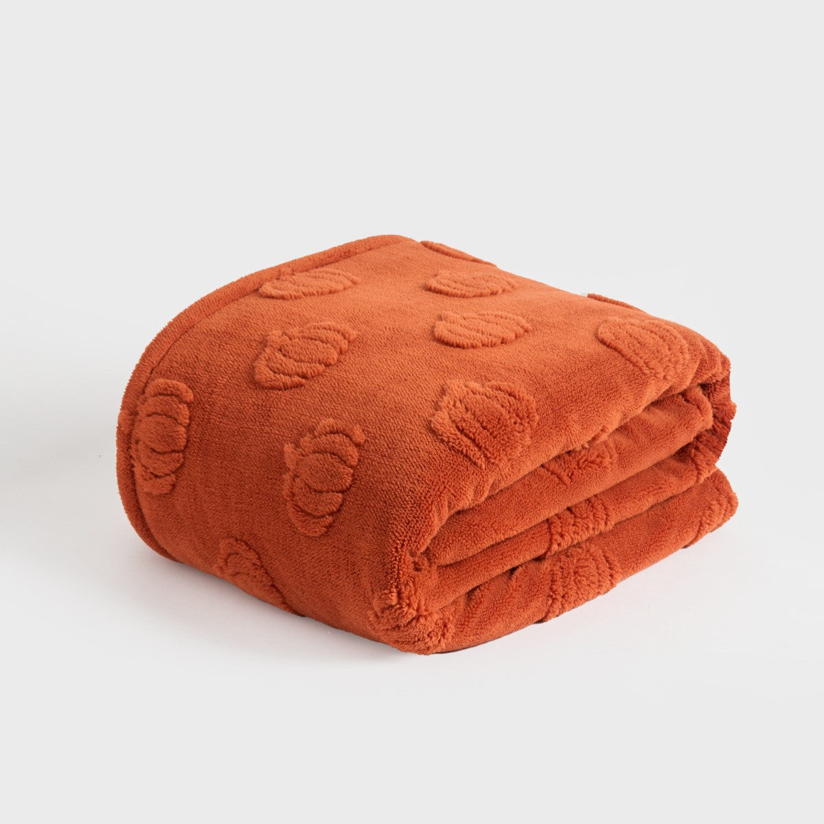 Tufted Pumpkin Fleece Throw - Rust 🇬🇧