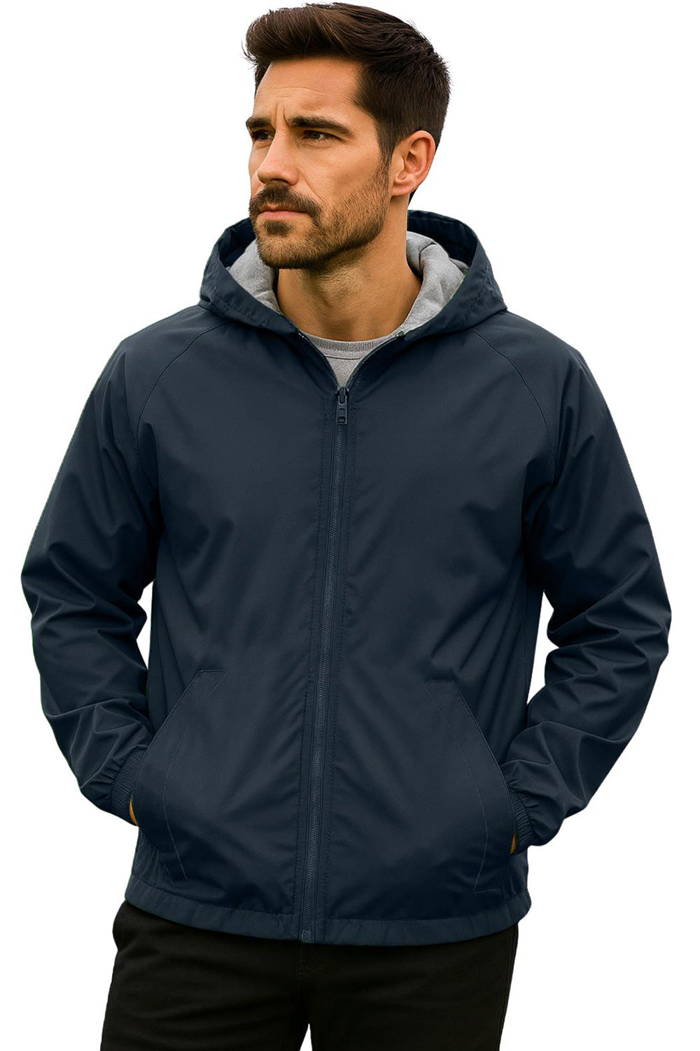 Men's Water Resistant Hooded Jacket – Lightweight Windbreaker 🇬🇧