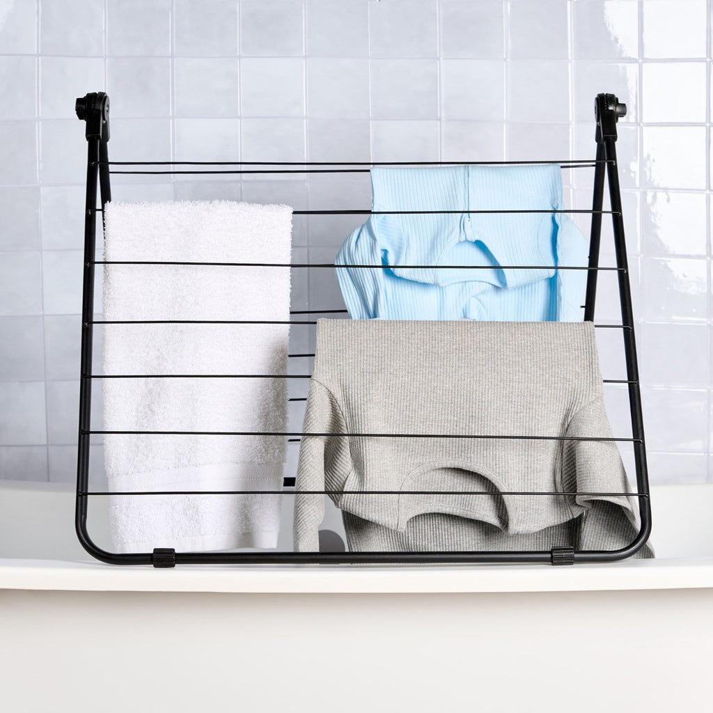 Over The Bath Clothes Airer - Black 🇬🇧