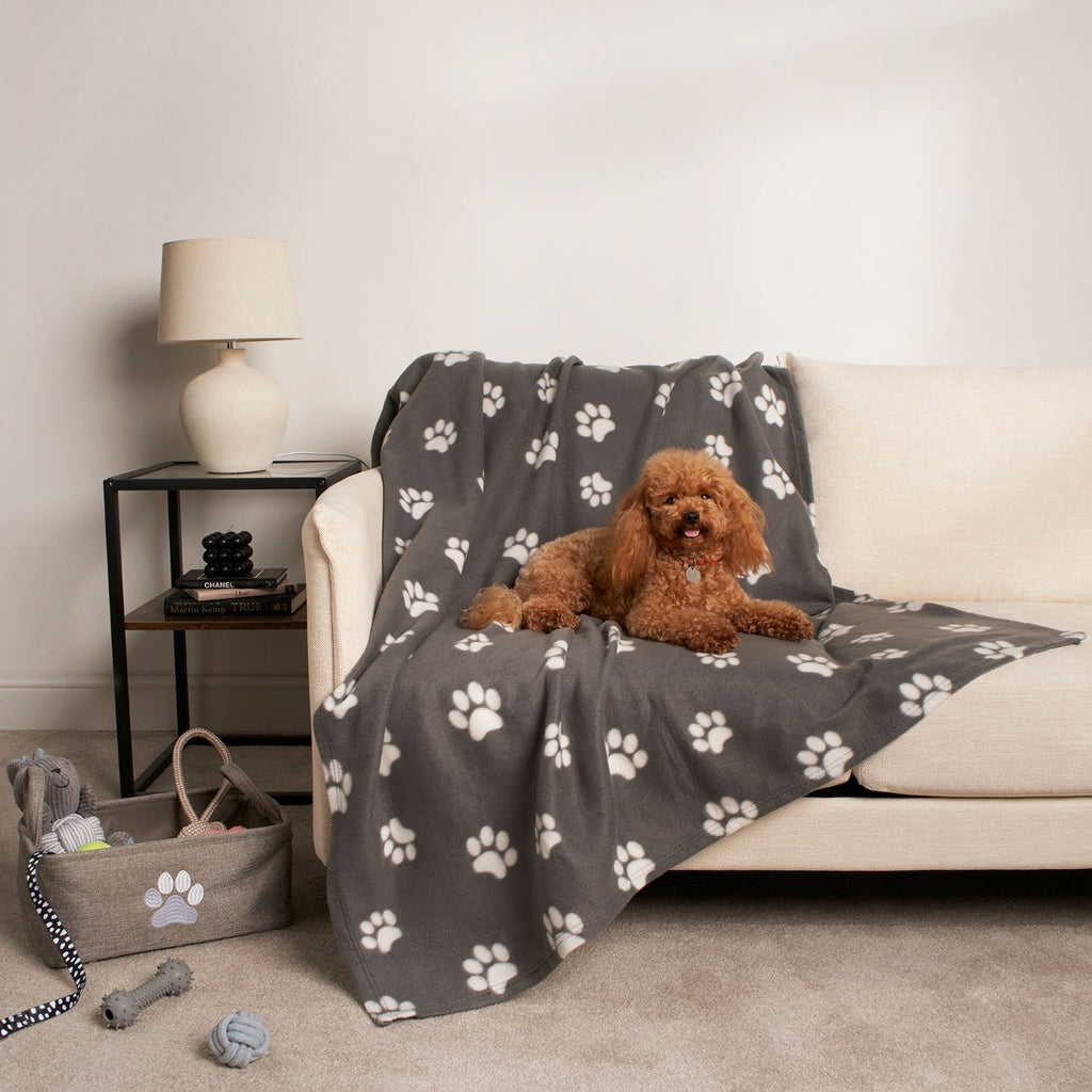 Pet Paw Print Fleece Throw 🇬🇧