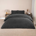 Teddy Fleece Duvet Cover Set - Charcoal Grey 🇬🇧
