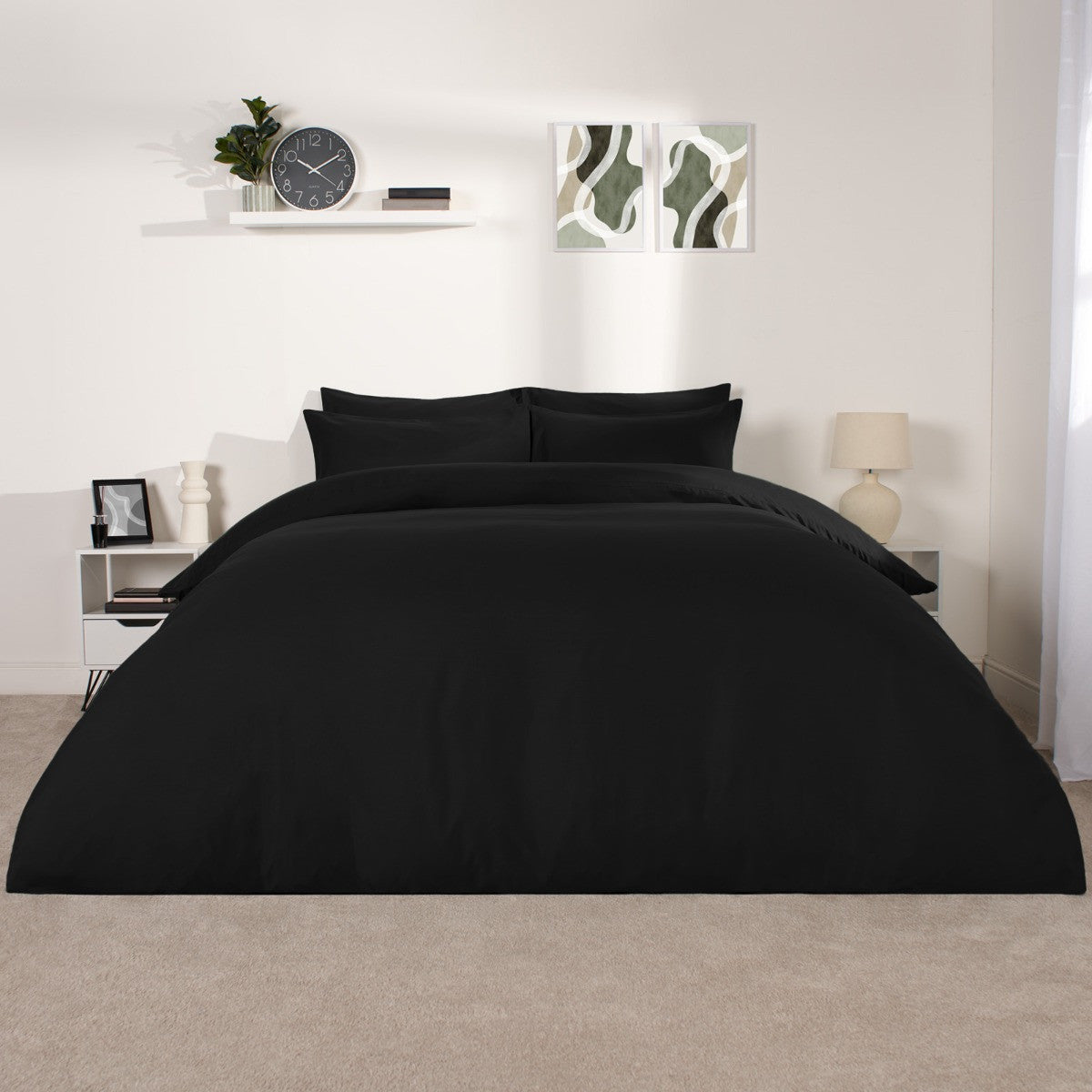 Plain Duvet Cover Set - Double 🇬🇧