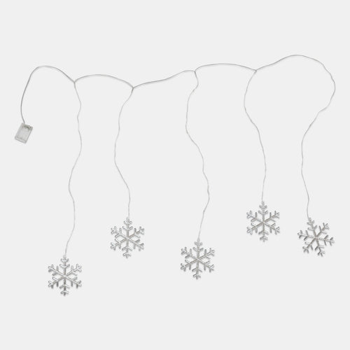 5 Pack Snowflake Curtain Lights - Warm White 🇬🇧